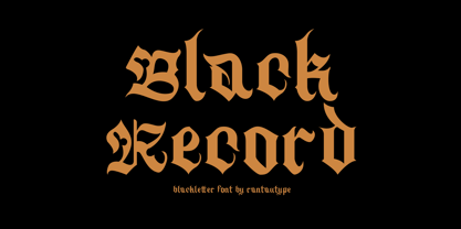 Black Record Font Poster 1