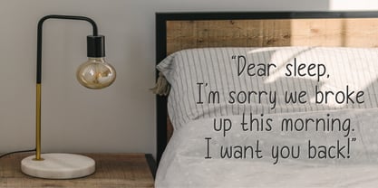 Healthy Sleep Font Poster 2