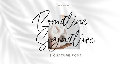 Romatine Signature Font Poster 1
