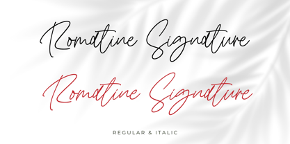 Romatine Signature Font Poster 7