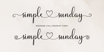 Simple Sunday Font Poster 1