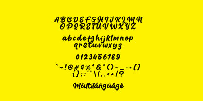 Blang Yellow Font Poster 8