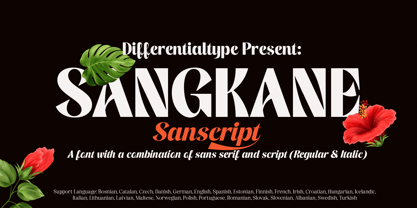 Sangkane Sanscript Fuente Póster 1