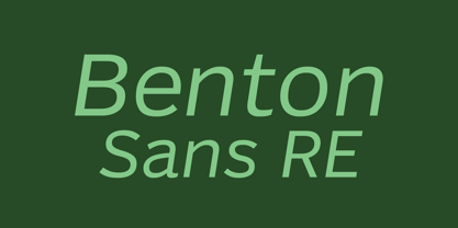 Benton Sans RE Font Poster 1