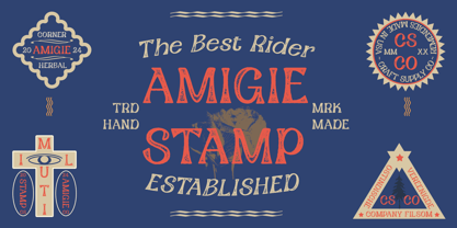 Amigie Stamp Fuente Póster 2