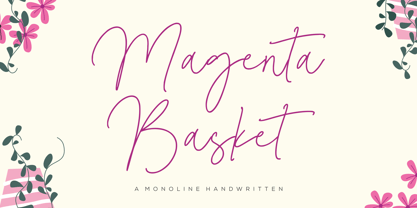 Magenta Basket Font Poster 1
