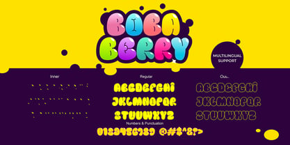 Boba Berry 3d Baloon Font Poster 2