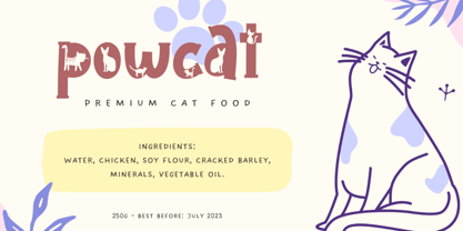 Pimpaw Cat Font Poster 4
