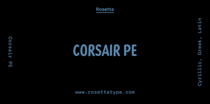 Corsair PE Font Poster 1