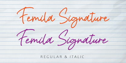 Femila Signature Font Poster 8