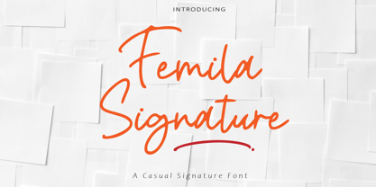 Femila Signature Font Poster 1