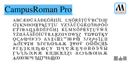 CampusRoman Pro Font Poster 2