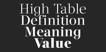 High Table Font Poster 5