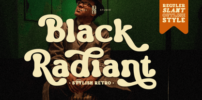 Black Radiant Font Poster 1