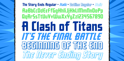 The Story Begins & Ends Font Poster 3