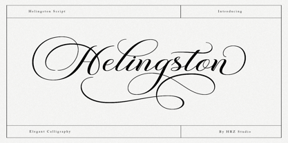Helingston Script Font Poster 1