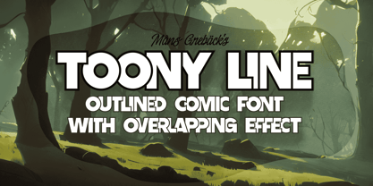 Toony Line Font Poster 1