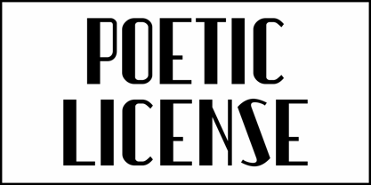 Poetic License JNL Font Poster 2