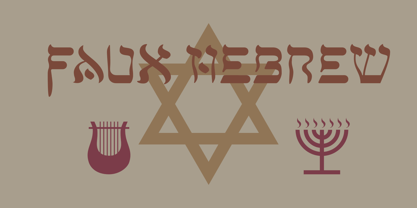 Faux Hebrew Font Poster 1