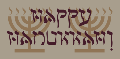 Faux Hebrew Font Poster 3