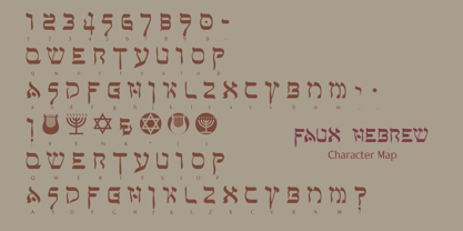 Faux Hebrew Font Poster 5