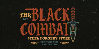 Saltblack combat Font Poster 9