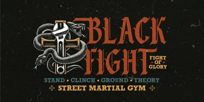 Saltblack combat Font Poster 3