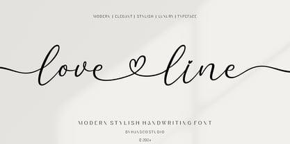 Love Line Font Poster 1