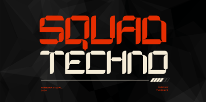 Squad Techno Font Poster 1