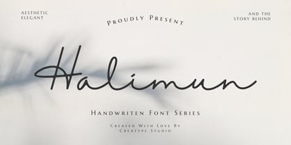 Halimun Script Style Fuente Póster 1