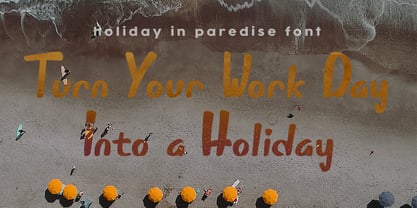 Holiday In Paradise Font Poster 3