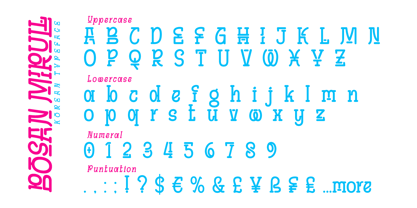 Bosan Mirull Font Poster 10