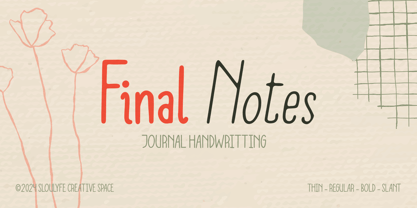 Final Notes Font Poster 1