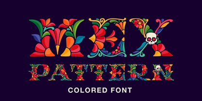 Mexican Pattern Font Poster 1
