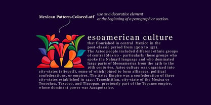 Mexican Pattern Font Poster 7