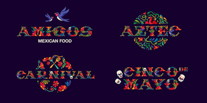 Mexican Pattern Font Poster 5
