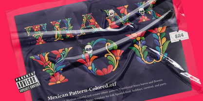 Mexican Pattern Fuente Póster 13