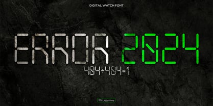 Digital Watch Font Poster 4