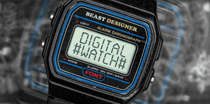 Digital Watch Font Poster 1