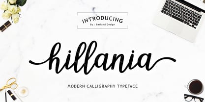 Hillania Script Font Poster 1