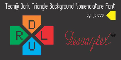 Tecna Dark Left Triangle BNF Font Poster 1
