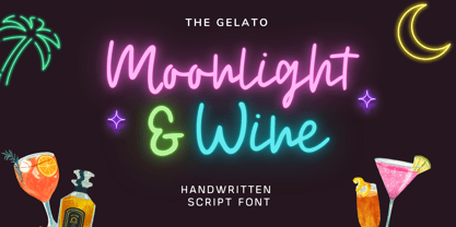 Moonlight And Wine Font Poster 1