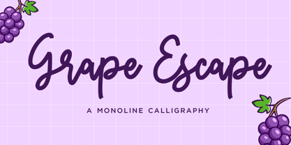 Grape Escape Font Poster 1