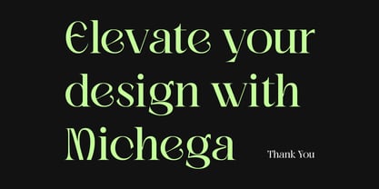 Michega Font Poster 2