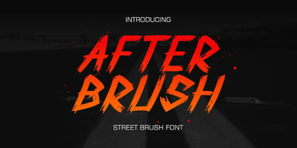 After Brush Graffiti Fuente Póster 1
