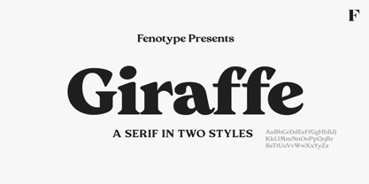 Giraffe Font Poster 2