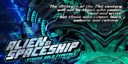 Alien Spaceship Font Poster 2