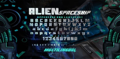 Alien Spaceship Font Poster 5