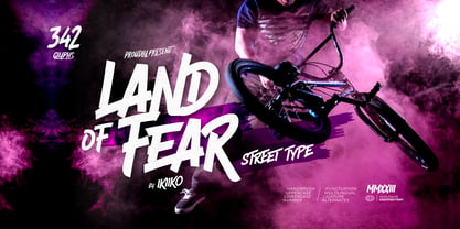 Land of Fear Font Poster 1