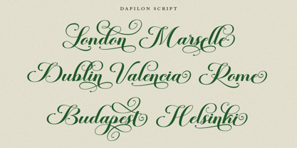 Dapilon Script Font Poster 10